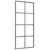 vidaXL Klizna vrata od aluminija i stakla ESG 90 x 205 cm crna