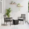 vidaXL Bistro set za vrt 3 pcs Crna poliratan