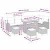 vidaXL Sjedeća garnitura za vrt s jastukom s pohranom 10 pcs Siva