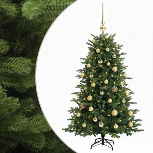 vidaXL Umjetno božićno drvce s kuglicom 120 cm 150 LED lampica