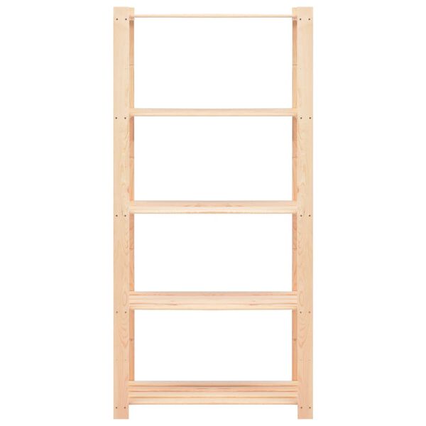 vidaXL Stalci za pohranu 5 razina 10 kom 80x38x170 cm borovina 250 kg