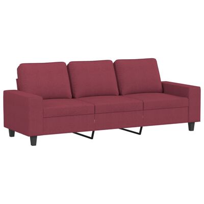 vidaXL 2-dijelni set sofa crvena boja vina od tkanine