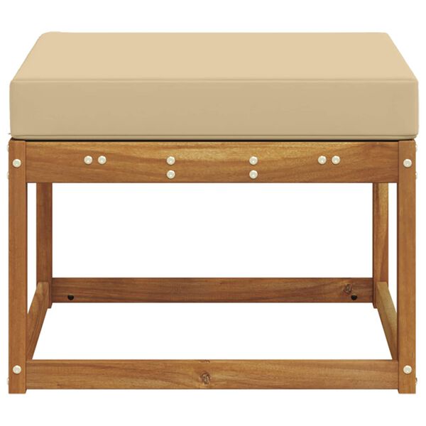 vidaXL Vanjski otoman Čvrsto drvo akacije Prirodna