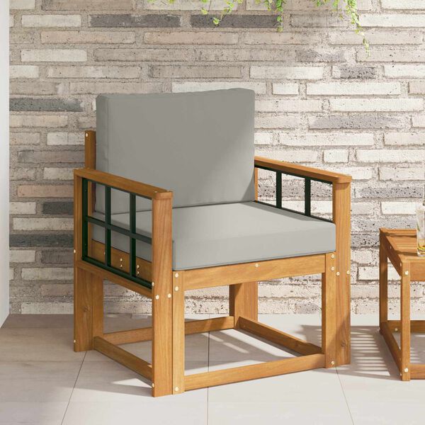 vidaXL Vanjski kauč Čvrsto drvo akacije i poliester