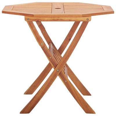 vidaXL Sklopivi vrtni stol od masivnog bagremovog drva 90 x 75 cm