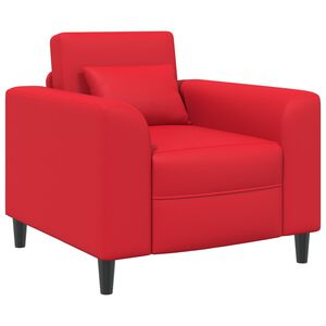 vidaXL Fotelja Crvena Umjetna koža