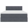 vidaXL Krevet s od storage s madracem Tamno siva 140 x 200 cm Baršun