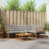vidaXL Set vanjskih sofa s jastukom 5 pcs Prirodna i svijetlo siva