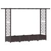 vidaXL Povi&scaron;eni krevet s mrežom i krovom Smeđa 203 x 40 x 121 cm PP