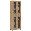 vidaXL Highboard Umjetnički hrast 60 x 35 x 182 cm Konstruirano drvo