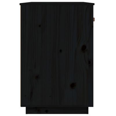 vidaXL Radni stol crni 95x50x75 cm od masivne borovine