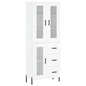 vidaXL Visoka komoda bijela 69,5x34x180 cm konstruirano drvo