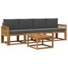vidaXL Set vanjskih sofa 5 pcs Prirodna i antracit Poliester