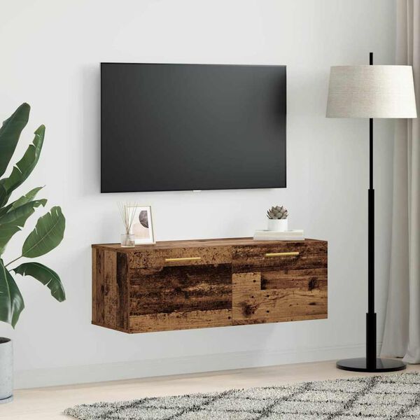 vidaXL Ormar za Zid Staro drvo 100 x 36.5 x 35 cm Konstruirano drvo