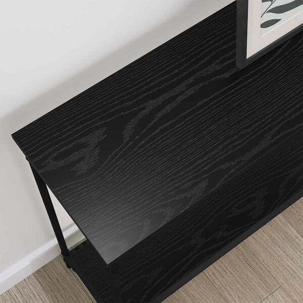 vidaXL Konzolna stolica s policom Crni hrast 101 x 30.5 x 75 cm