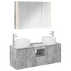 vidaXL Set ormarića za kupaonicu 4 pcs Betonska siva Konstruirano drvo