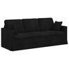 vidaXL Sofa 2 pcs Crna 198 x 78 x 80 cm Bar&scaron;un