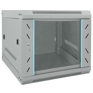 vidaXL Mrežni ormar s pohranom Siva 53 x 60 x 45 cm Čelik