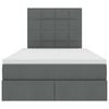 vidaXL Krevet s madracem i skladi&scaron;tem Tamno siva 120 x 200 cm