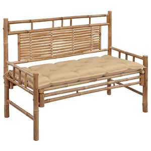 vidaXL Vrtna klupa s jastukom 120 cm od bambusa