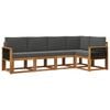 vidaXL Set vanjskih sofa 5 kom. Prirodna i antracit Poliester