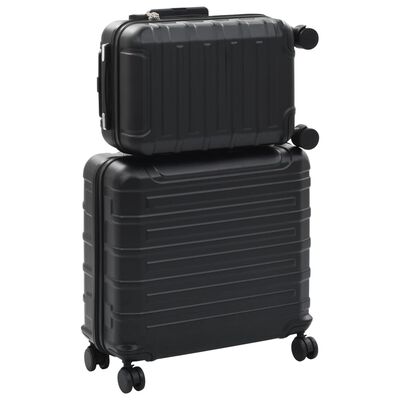 vidaXL 2-dijelni set čvrstih kovčega crni ABS