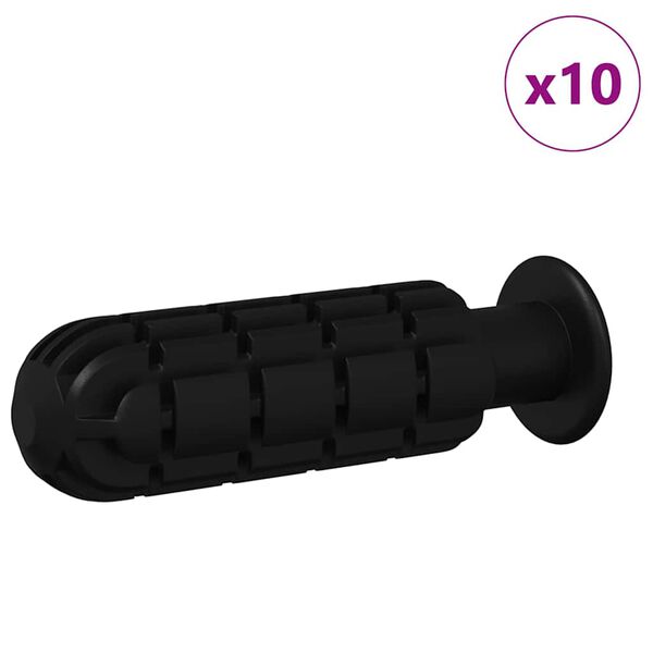 vidaXL Dr&scaron;ke za nogometni stol 10 pcs Crna 2,8 x 2,8 x 9,3 cm Plastika