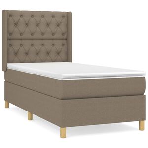 vidaXL Krevet s oprugama i madracem smeđesivi 80x200 cm od tkanine