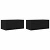vidaXL TV ormarići 2 kom crni hrast 60x31x25,5 cm konstruiranog drva