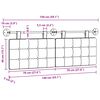 vidaXL Držeće uzglavlje Zidne Crna 150 x 55 x 5 cm tkanina
