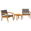 vidaXL Bistro set 3 kom. Smeđa Poliester