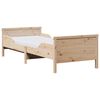 vidaXL Krevet s produžetnim madracem s uzglavljem Smeđa 80 x 200 cm