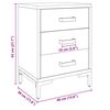vidaXL Noćni ormarić smeđi 40 x 30 x 55 cm od masivne borovine