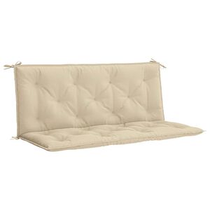 vidaXL Jastuk za vrtnu klupu bež 120 x (50 + 50) x 7 cm tkanina Oxford