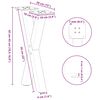 vidaXL Noge za klub stolić u obliku slova X, 2 kom, antracit, 38 x (42-43) cm, čelik