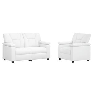 vidaXL Set sofe 2 pcs Bijela Umjetna koža