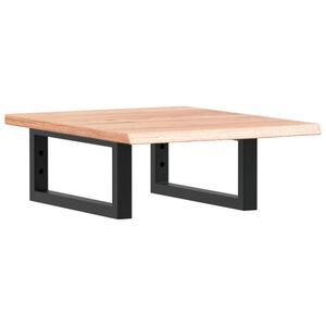 vidaXL Zidna polica za umivaonik od čelika i masivne hrastovine