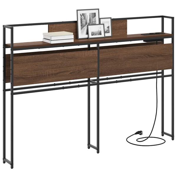 vidaXL Skladi&scaron;no uzglavlje Smeđi hrast 120 cm Konstruirano drvo