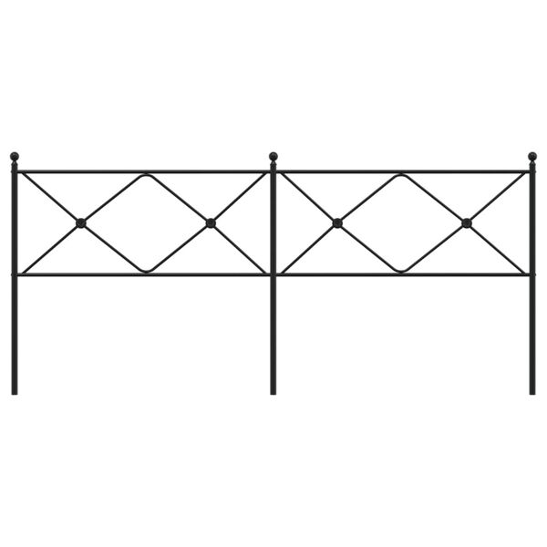 vidaXL Metalno zamjensko uzglavlje crno 193 cm