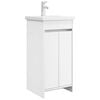 vidaXL Kupaonski umivaonik s sudoperom Bijela 42 x 40 x 84,5 cm