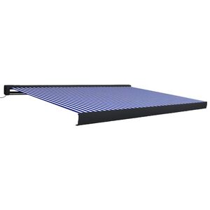 vidaXL Motorizirana kazetna tenda 350 x 250 cm plavo-bijela