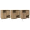 vidaXL Kreveta 3 pcs Umjetnički hrast 60 x 35 x 70 cm