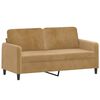 vidaXL 3-dijelni set sofa smeđi baršunasti