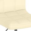 3087648 vidaXL Swivel Dining Chairs 6 pcs Cream Faux Leather (334409&times;3)