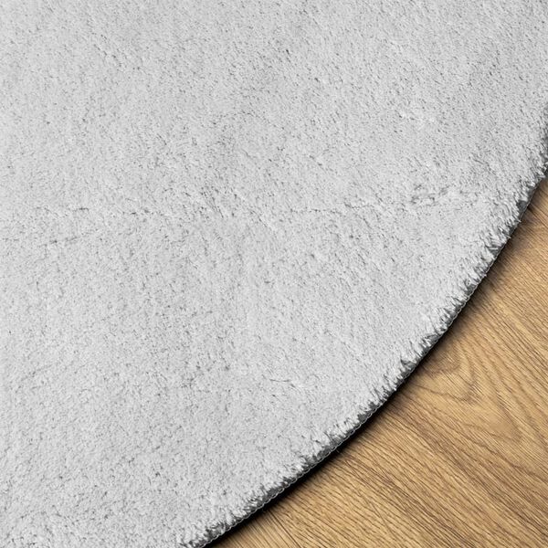 vidaXL Tepih HUARTE kratkih vlakana mekani i perivi sivi &Oslash; 100 cm
