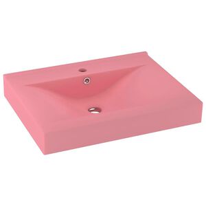 vidaXL Luksuzni umivaonik mat ružičasti 60 x 46 cm keramički