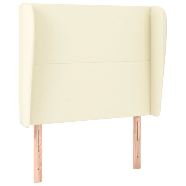 vidaXL Uzglavlje s u&scaron;ima krem 103x23x118/128 cm od umjetne kože