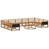 vidaXL Set vanjskih sofa 10 pcs Prirodna Čvrsto drvo akacije