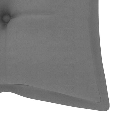 vidaXL Klupa za ljuljanje sa sivim jastukom 120 cm od masivne tikovine
