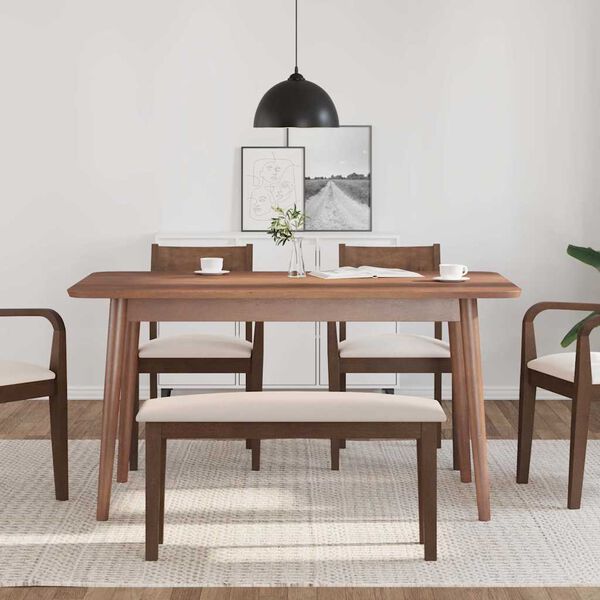 vidaXL Klupa 90 cm smeđa puna drvena guma